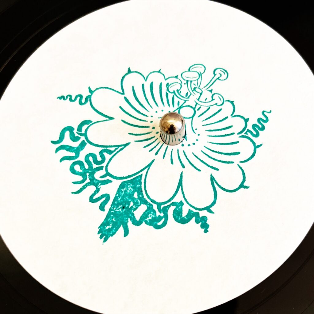 G.DUBS 01 dubplate label, close-up